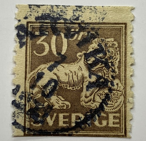 1920 svezia francobollo leone - svezia,