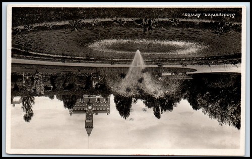 Cartolina rppc stadsparken - cartolina,